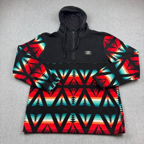 Other - Massive Outdoor Hoodie Men Large Aztec Wester Print 1/4 Zip Fleece Pullover Coat